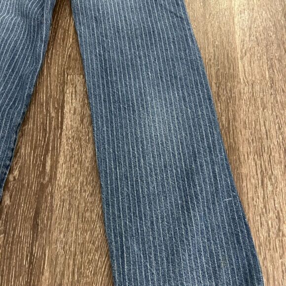 RARE Vintage Wrangler USA Jeans 29x30 Talon Zip | Slim Fit Stripe Grunge Denim W - Picture 10 of 15